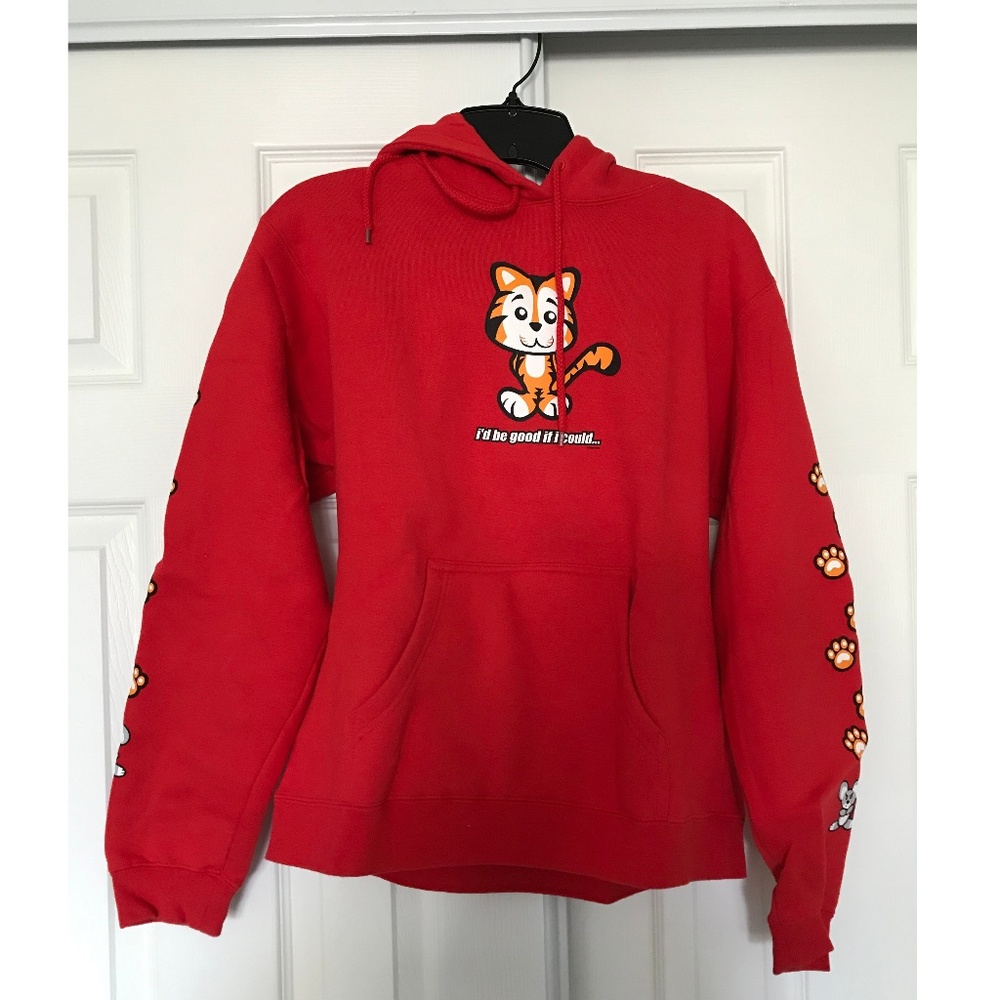 TILT Red Hoodie w/ Tiger graphic print